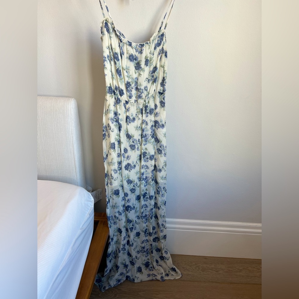 Reformation | Blue Long Floral Dress | Size Small | Like new, barely used